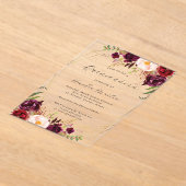 ジオ澄んアクリルフローラキンセアニェラ アクリル招待状 (レイダウン)