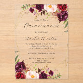 ジオ澄んアクリルフローラキンセアニェラ アクリル招待状 (正面)