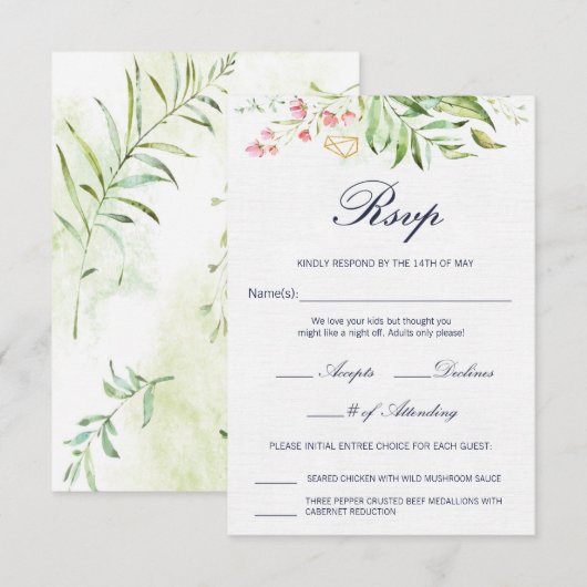 ジオ エンビー RSVP カード (正面/裏面)