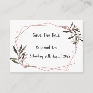 ジオ オリーブの葉 お得 節約 Save The Date カード
