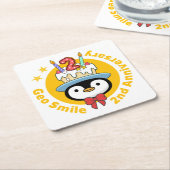 ジオ・スマイル紙コースター スクエアペーパーコースター (アングル)