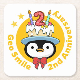 ジオ・スマイル紙コースター スクエアペーパーコースター