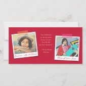 ジオ・ピーチ十字カラーブロック写真卒業 サンキューカード (裏面)