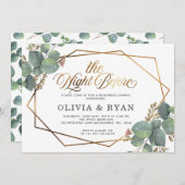 ジオ・ユーカリの招待状の前の夜を黒塗りなさい 招待状 (正面/裏面)