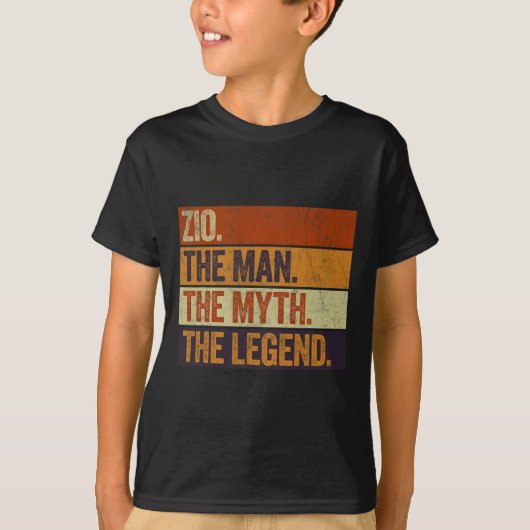ジオ 伝説の男 神話のヒーロー おもしろくてレトロな父 Tシャツ (正面)