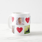 ジカスタムギ5フォトコラージュハート コーヒーマグカップ (正面左)