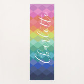 ジカラフルオメトリ形パーソナライズされた状  ヨガマット (正面)