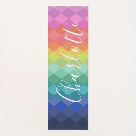 ジカラフルオメトリ形パーソナライズされた状  ヨガマット (正面)