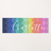 ジカラフルオメトリ形パーソナライズされた状  ヨガマット (正面(横))