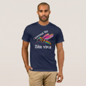 "ジカ熱 に勝った" 蚊 Tシャツ (正面フル)