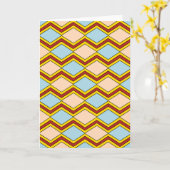 ジガグアンドダイヤモンド抽象芸術アート カード (黄色い花)