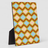 ジガグアンドダイヤモンド抽象芸術アート フォトプラーク (側面)