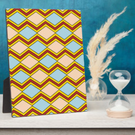 ジガグアンドダイヤモンド抽象芸術アート フォトプラーク