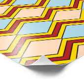 ジガグアンドダイヤモンド抽象芸術アート フォトプリント (角)