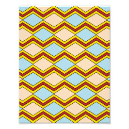 ジガグアンドダイヤモンド抽象芸術アート フォトプリント           