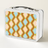 ジガグアンドダイヤモンド抽象芸術アート メタルランチボックス (裏面)