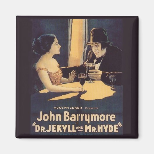 ジキル博士とハイド氏のヴィンテージ映画ポスター マグネット (正面)