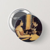 ジキル博士とハイド氏のヴィンテージ映画ポスター 缶バッジ (正面&裏面)