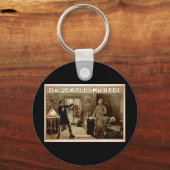 ジキル博士とハイド氏ヴィンテージイラストレーション1880年代 キーホルダー (正面)