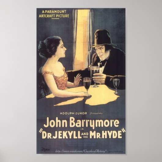 ジキル博士とハイド氏(1920)映画ポスター ポスター (正面)