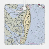 ジキル島ジョージアコーストの地図 メタルオーナメント (裏面)