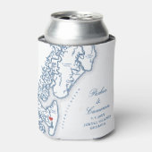 ジキル島ジョージア地図結婚式の引き出物ドリンク 缶クーラー (缶正面)
