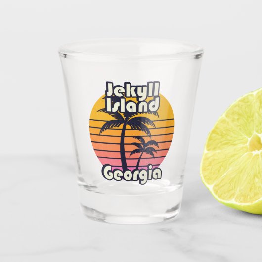 ジキル島ビーチグルジア ショットグラス (正面)