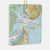 ジキル島フロリダ州地図 セラミックオーナメント (右)