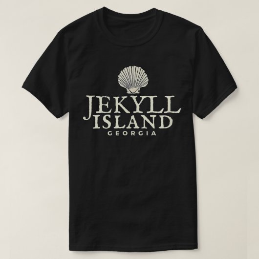 ジキル島、ジョージア海シェル Tシャツ (デザイン正面)