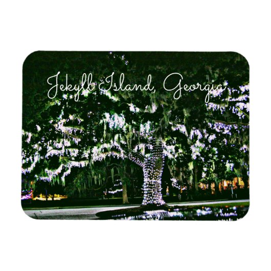 ジキル島GAホリデーライトオンライブオークツリー マグネット (横)