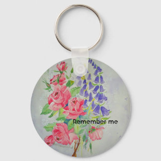 ジギタリスとバラキーチェーン キーホルダー