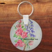 ジギタリスとバラキーチェーン キーホルダー (正面)