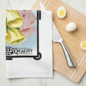 ジギタリスシードパケットラベル キッチンタオル (四つ折り)