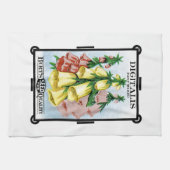 ジギタリスシードパケットラベル キッチンタオル (横)