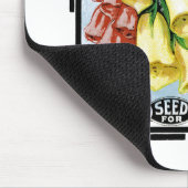 ジギタリスシードパケットラベル マウスパッド (コーナー)