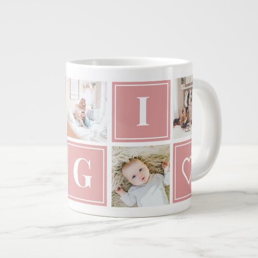 ジギフォトコラージュカスタムジャイアントコーヒーマグ ジャンボコーヒーマグカップ (正面右)