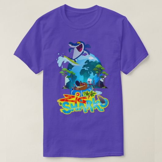 ジグの冒険とシャルコのゲーム Tシャツ (デザイン正面)