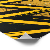 ジグはっきりしたグ抽象デザイン ポスター (角)