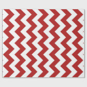 ジグはっきりしたグ赤と白パターのギフトラップ ラッピングペーパー (フラット)