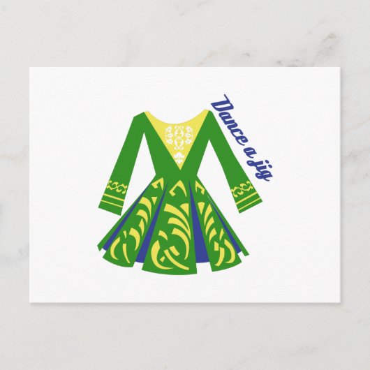 ジグを踊る ポストカード (正面)