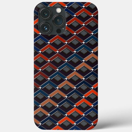 ジグカラフルグザグカロ階段ケースメイトiPhoneケース Case-Mate iPhoneケース (裏面)