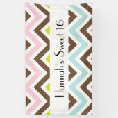 ジグカラフルグザグザグザグザグザグザグザグザグパターン、甘い16 横断幕 (縦)