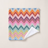 ジグカラフルグザグレトロシェブロン バスタオルセット (ウォッシュタオル)