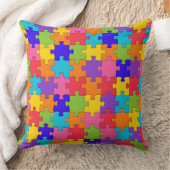 ジグカラフルソーパズル クッション (ブランケット)