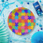 ジグカラフルソーパズル ペーパープレート (パーティー)