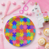 ジグカラフルソーパズル ペーパープレート (パーティー)