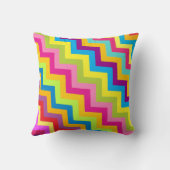ジグカラフルラフパターン(の模様が)ある枕 クッション (裏面)
