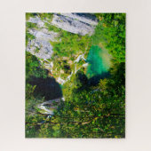 ジグサウプリツヴィツェ湖クロアチア。 ジグソーパズル (縦)