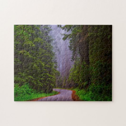 ジグサワーレッドウッド国立公園。 ジグソーパズル (横)