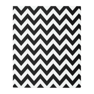 ジグザク模様黒と白の山形 メタルプリント